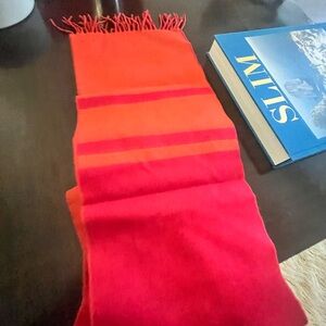 Coach Vibrant Red and Orange Scarf